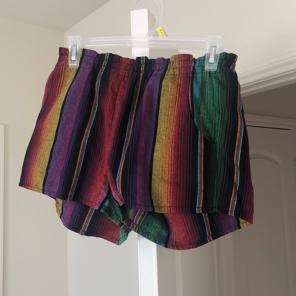 Multicolor striped shorts